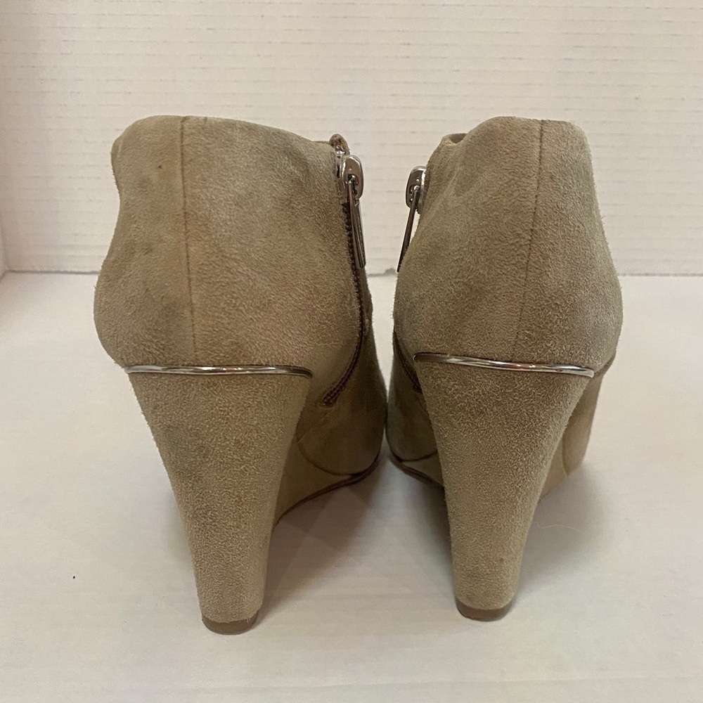 Coach Oakdale Bootie Slate suede/leather wedge booties size 5.5 - Picture 5 of 9